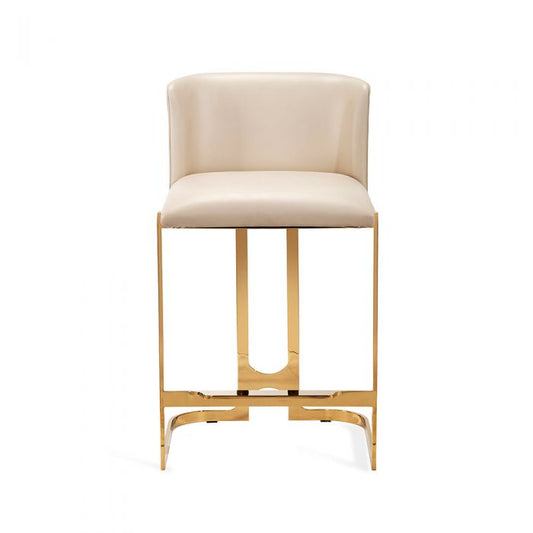 Banks Counter Stool - Cream By Interlude Home | Counter Stools | Modishstore