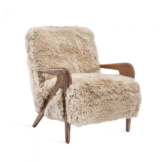 Angelica Lounge Chair - Morel Taupe By Interlude Home | Lounge Chairs | Modishstore