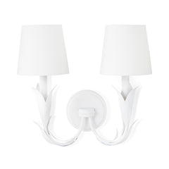 River Reed Sconce Double (White) By Regina Andrew
