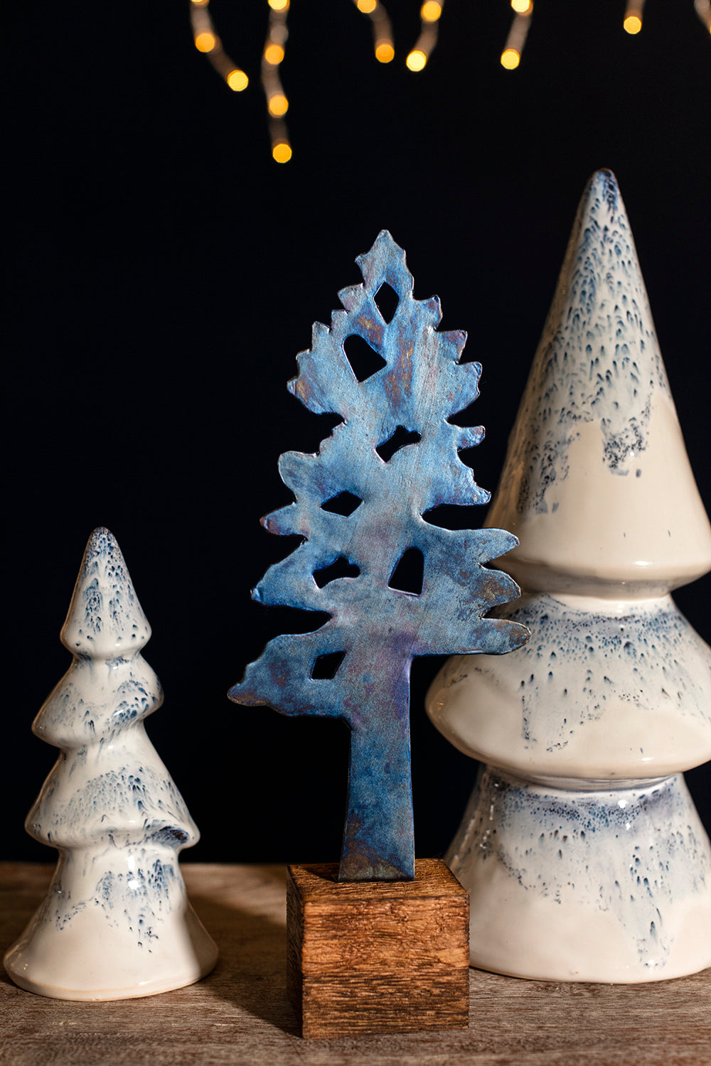 Indigo Night Tree Set of 8 By Accent Decor | Decor | Modishstore - 8