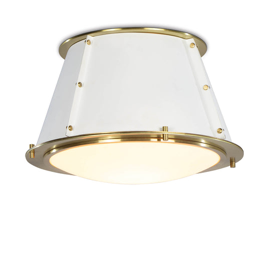 French Maid Flush Mount (White and Natural Brass) By Regina Andrew | Ceiling Lamps | Modishstore
