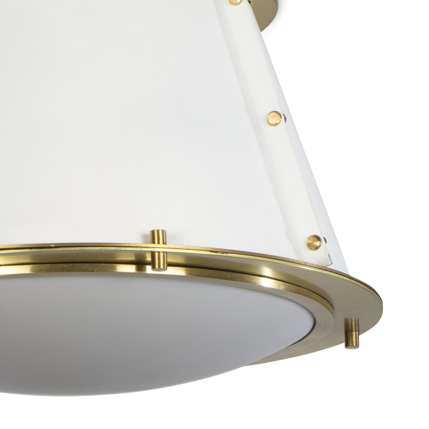 French Maid Flush Mount (White and Natural Brass) By Regina Andrew | Ceiling Lamps | Modishstore - 4