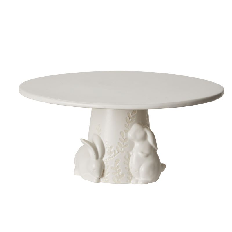 Cottontail Cake Plate 11.75" x  5.25" By Accent Decor | Cake & Tiered Stands | Modishstore - 2