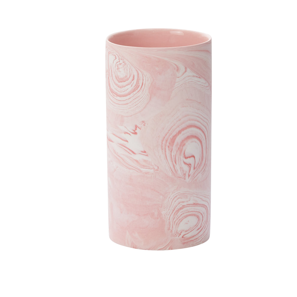 Pink Marbleized Vase Set of 4 By Accent Decor | Vases | Modishstore - 5