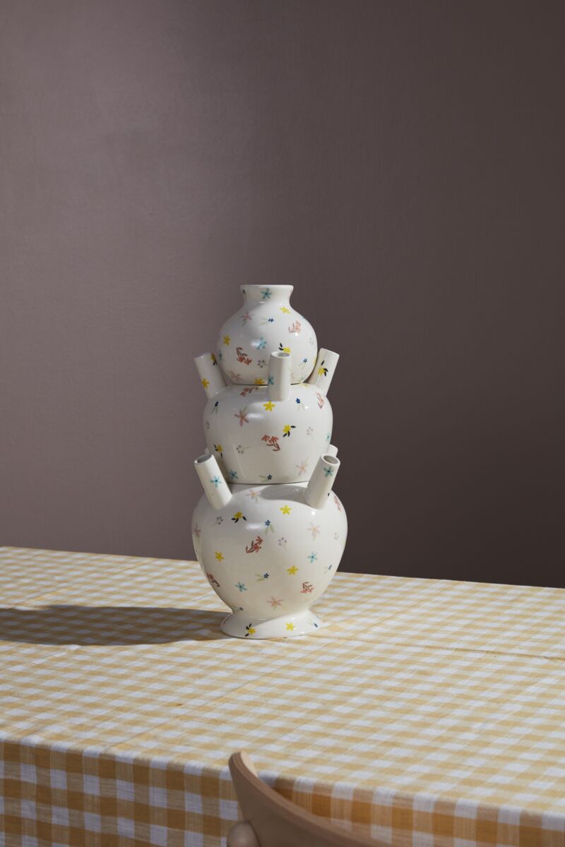 Ditsy Tulipiere Vase 8"x 18" By Accent Decor | Vases | Modishstore - 3