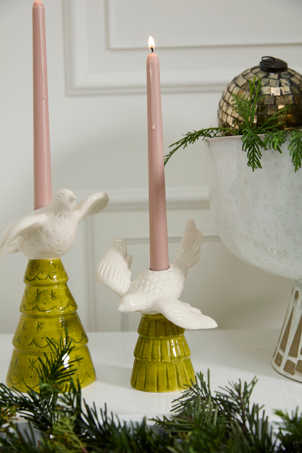 Dove Tree Candleholder Set of 2 By Accent Decor | Candle Holders | Modishstore - 4
