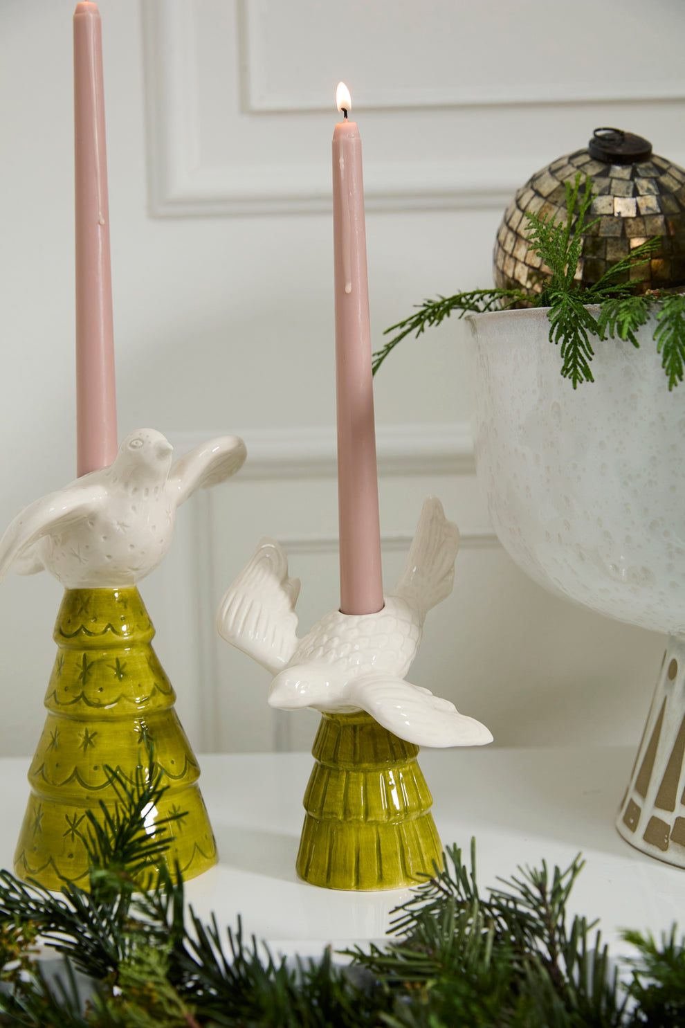 Dove Tree Candleholder Set of 2 By Accent Decor | Candle Holders | Modishstore - 4