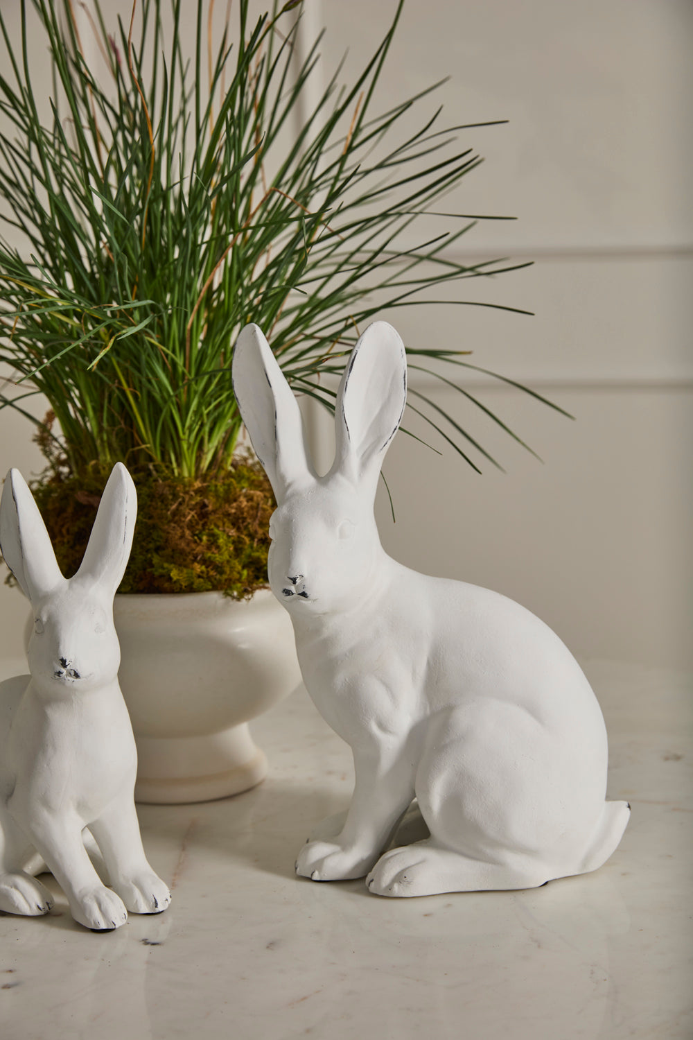 Garden Rabbit Figurine Set of 2 By Accent Decor | Figurines | Modishstore - 4