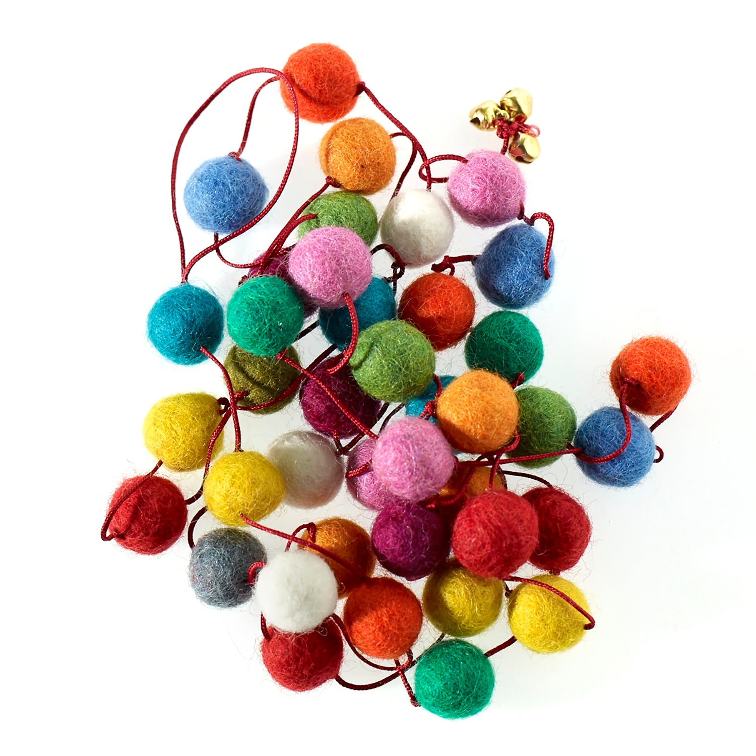 Pom Pom Garland Set of 8 By Accent Decor | Garland & Wreath | Modishstore - 2