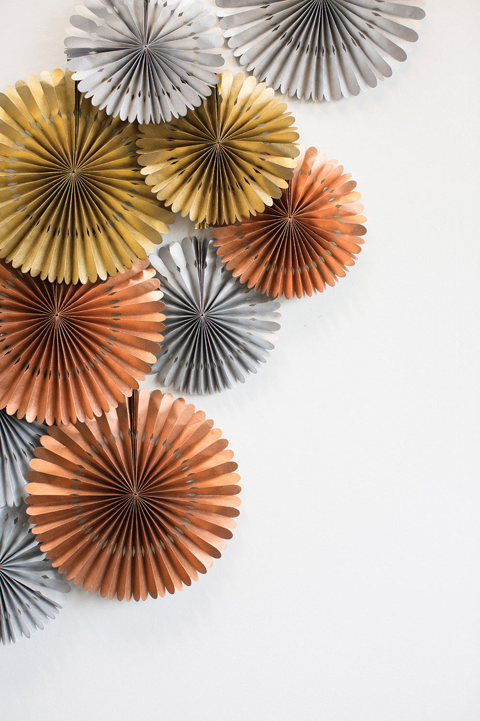Rosetta Paper Fan Set of 8 By Accent Decor | Planters, Troughs & Cachepots | Modishstore - 7
