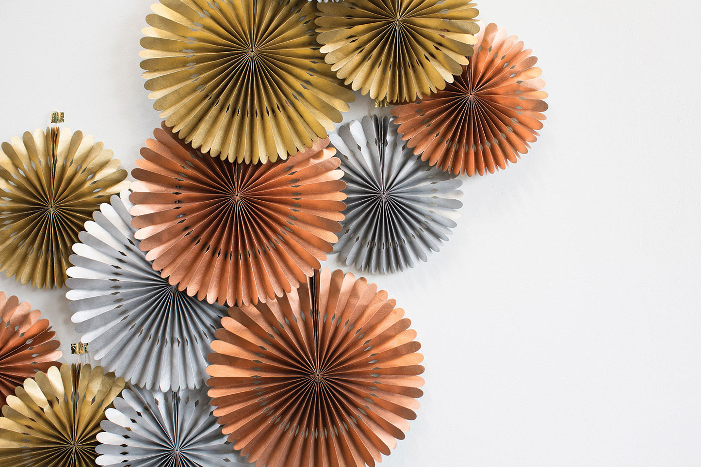 Rosetta Paper Fan Set of 8 By Accent Decor | Planters, Troughs & Cachepots | Modishstore - 10