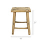 Hokkaido Rectangle Stool, Elm Wood Set Of 4 By HomArt | Stools | Modishstore - 6