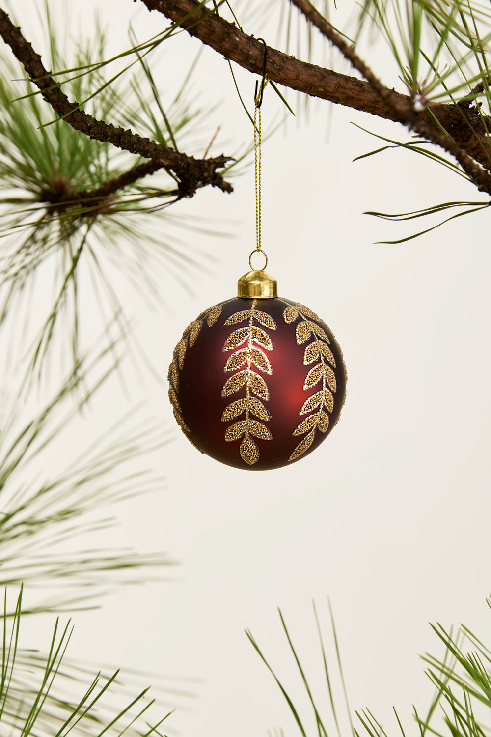 Beaded Leaf Ornament Set of 8 By Accent Decor | Ornaments | Modishstore - 5