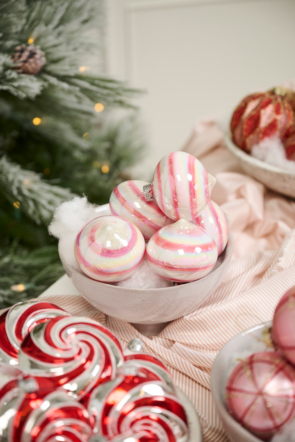 Candy Swirl Ornament Set of 8 By Accent Decor | Ornaments | Modishstore - 5