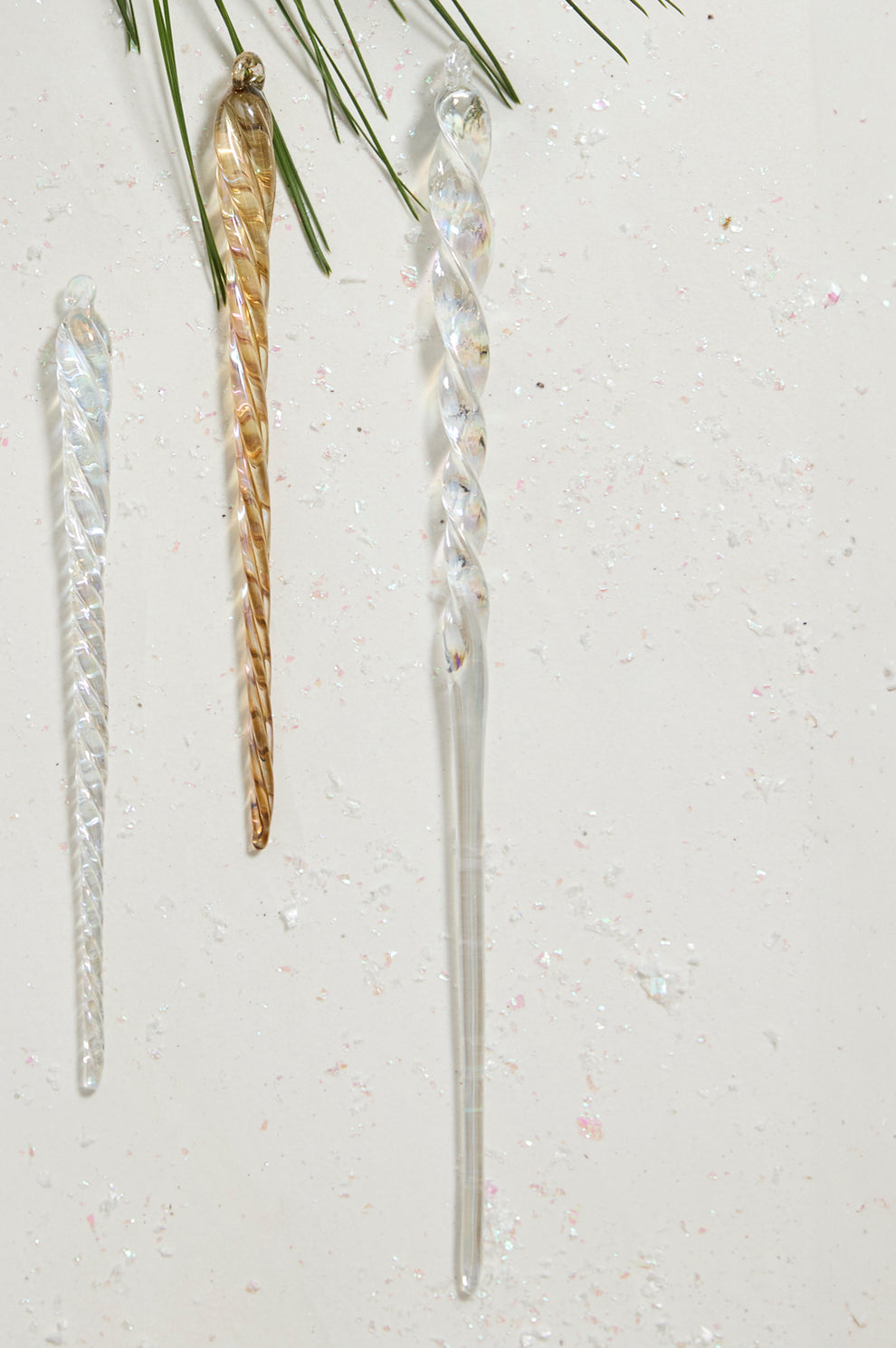 Twist Icicle Ornament Set of 8 By Accent Decor | Ornaments | Modishstore - 7