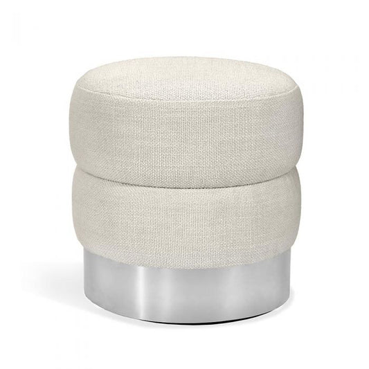 Charlize Stool - Nickel/ Oyster By Interlude Home | Stools | Modishstore