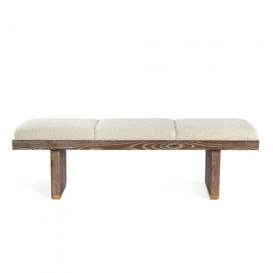Aaron Bench - Shearling By Interlude Home | Benches | Modishstore