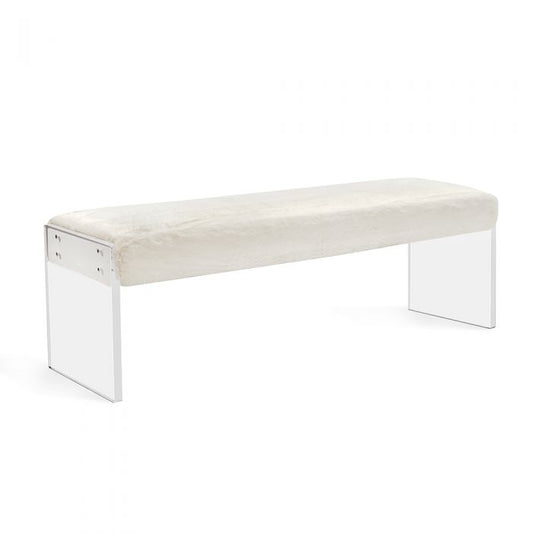 Riley Bench - Ivory By Interlude Home | Benches | Modishstore