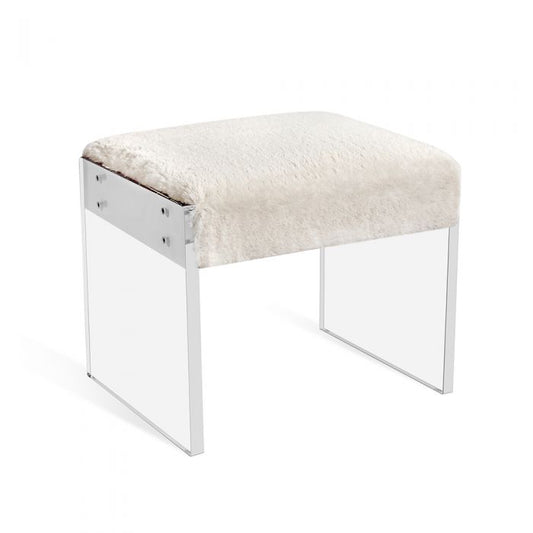 Riley Stool - Ivory By Interlude Home | Stools | Modishstore