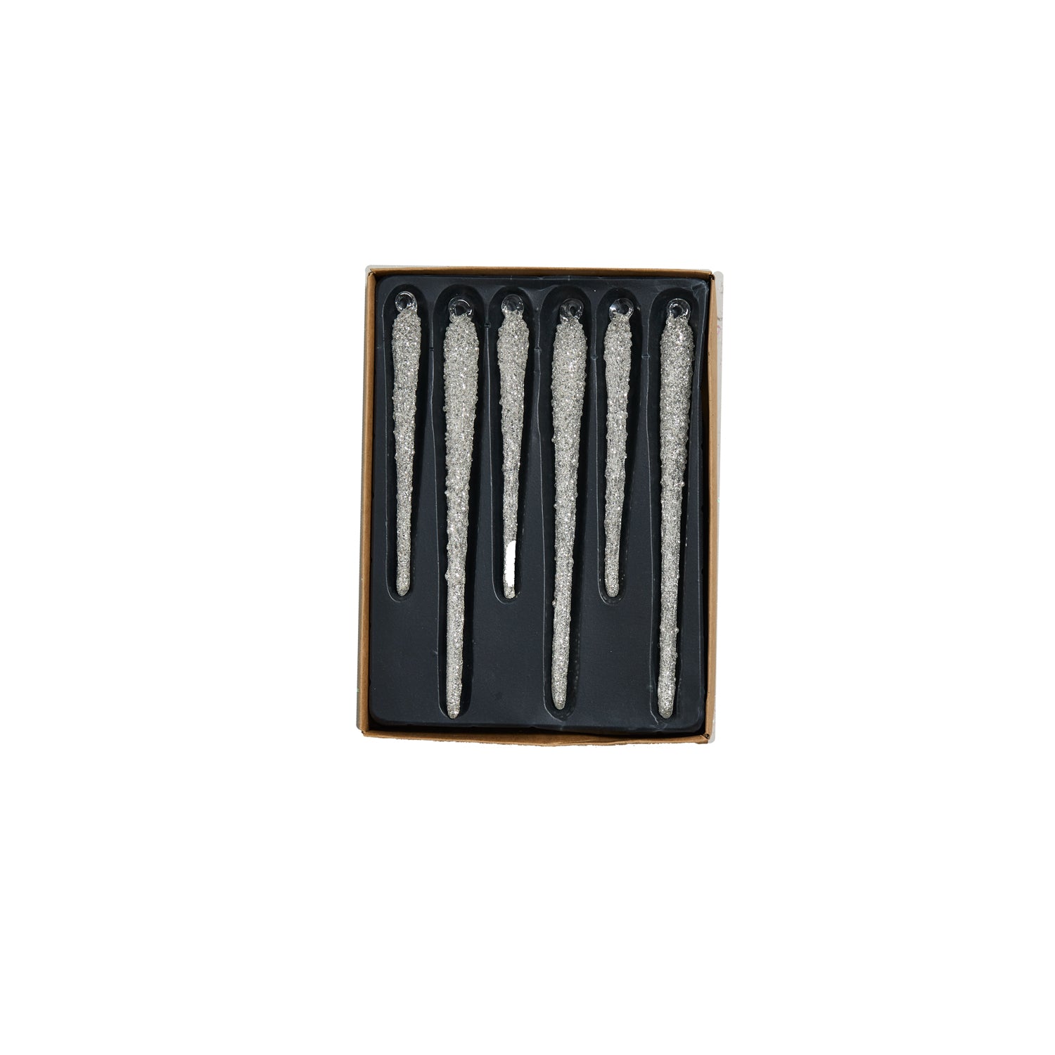 Glitzy Icicle Ornament - Set of 12 By Accent Decor | Ornaments | Modishstore - 2