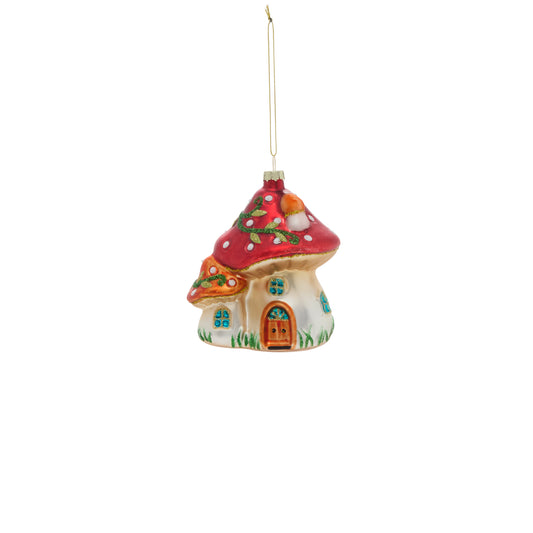 Amanita Houses Ornament Set of 4 By Accent Decor | Ornaments | Modishstore - 1