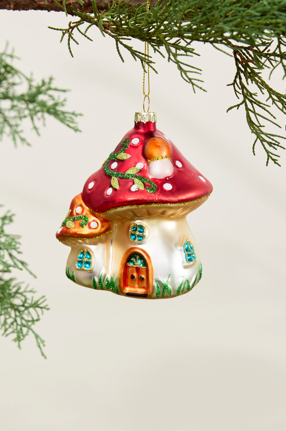 Amanita Houses Ornament Set of 4 By Accent Decor | Ornaments | Modishstore - 6