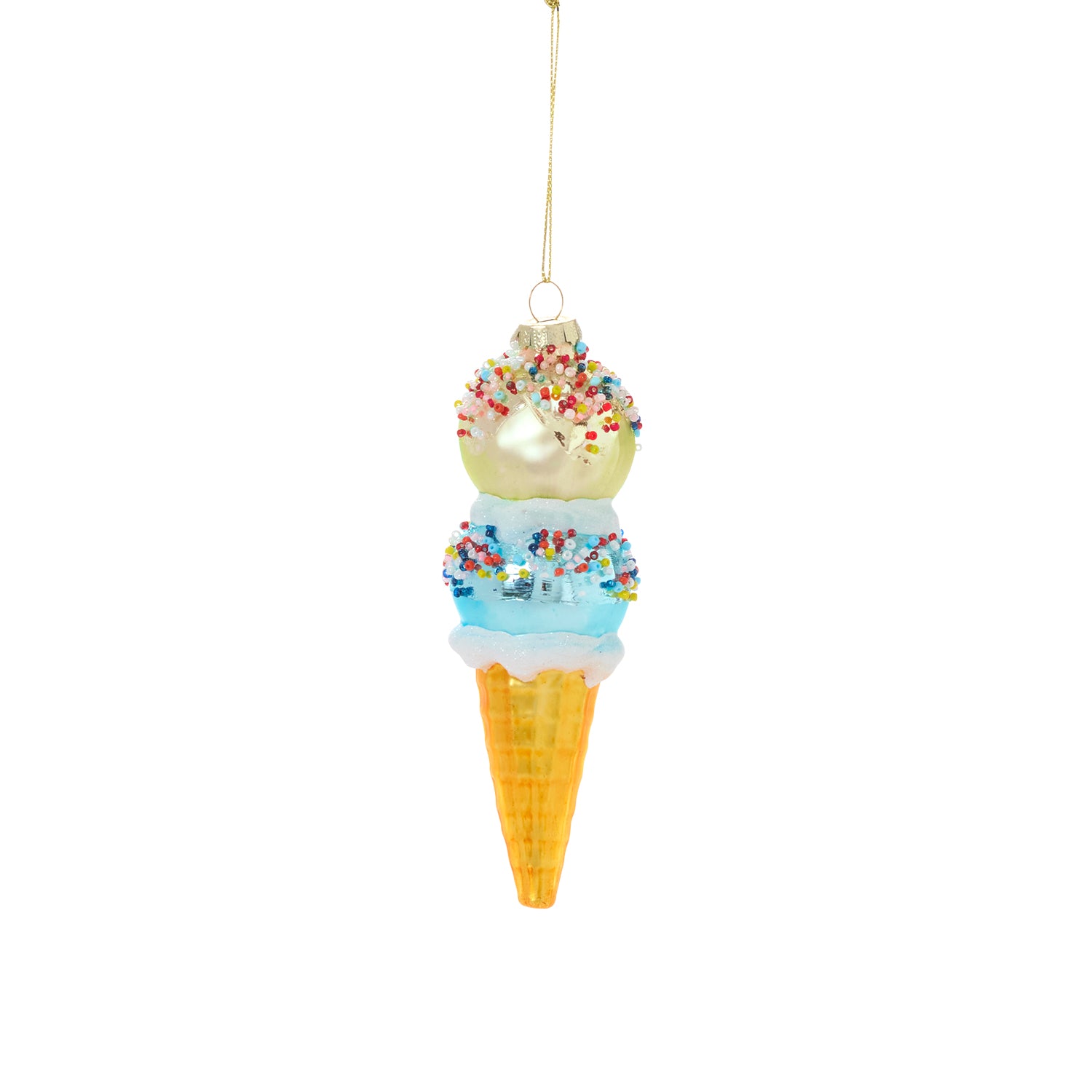 Dessert First Ice Cream Cone Ornament Set of 4 By Accent Decor | Ornaments | Modishstore - 2
