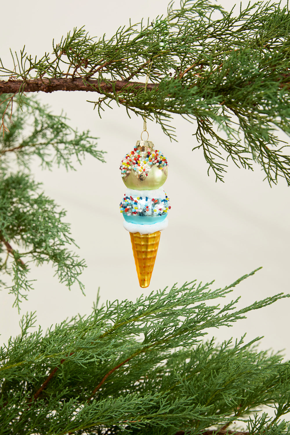 Dessert First Ice Cream Cone Ornament Set of 4 By Accent Decor | Ornaments | Modishstore - 7