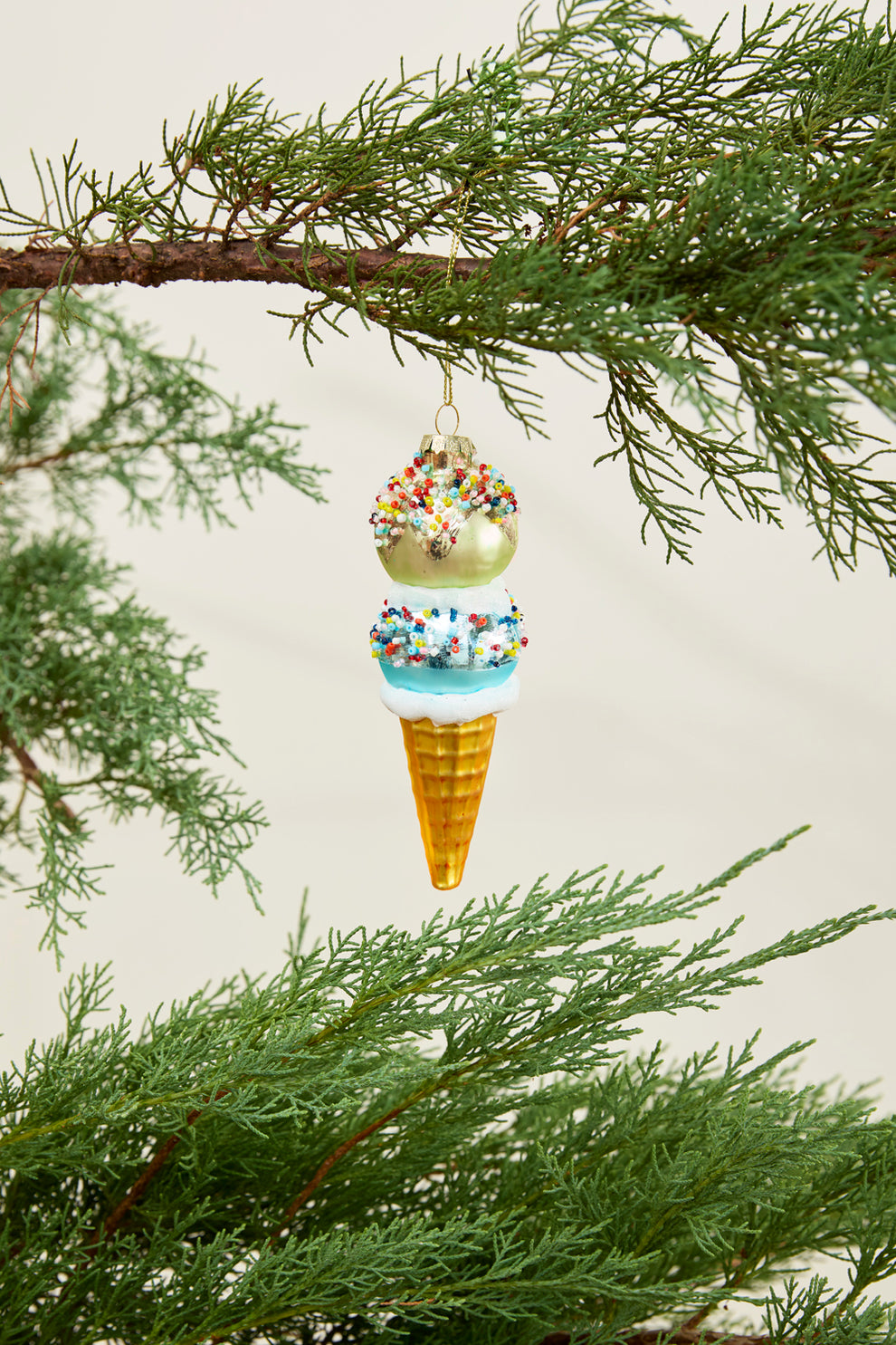 Dessert First Ice Cream Cone Ornament Set of 4 By Accent Decor | Ornaments | Modishstore - 7