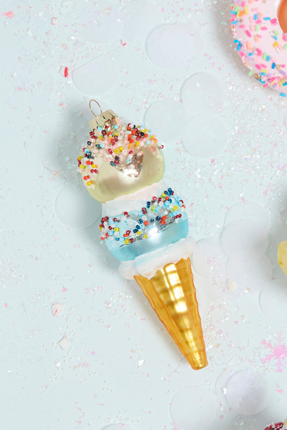 Dessert First Ice Cream Cone Ornament Set of 4 By Accent Decor | Ornaments | Modishstore - 5