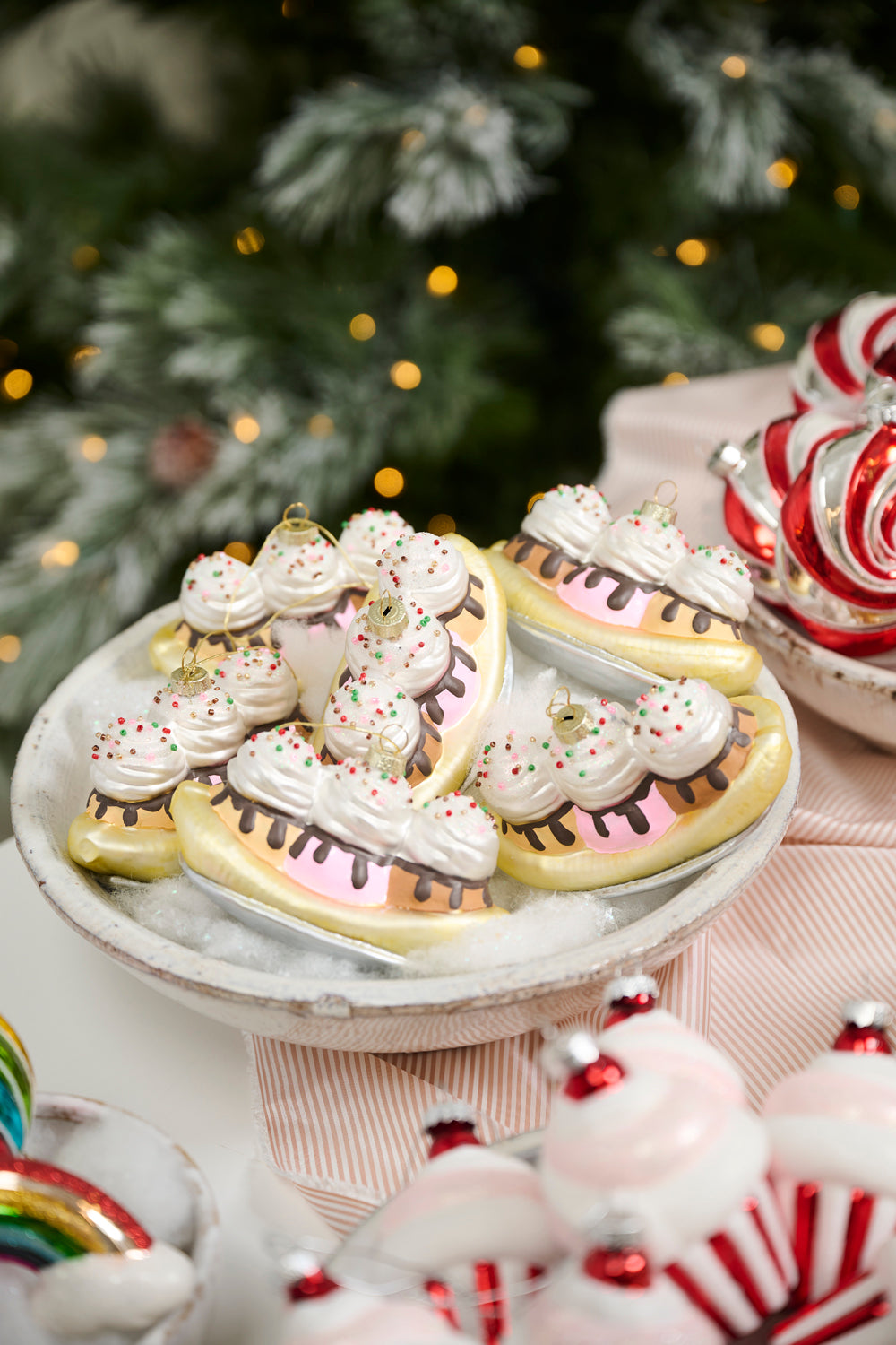 Dessert First Sundae Ornament Set of 4 By Accent DŽcor