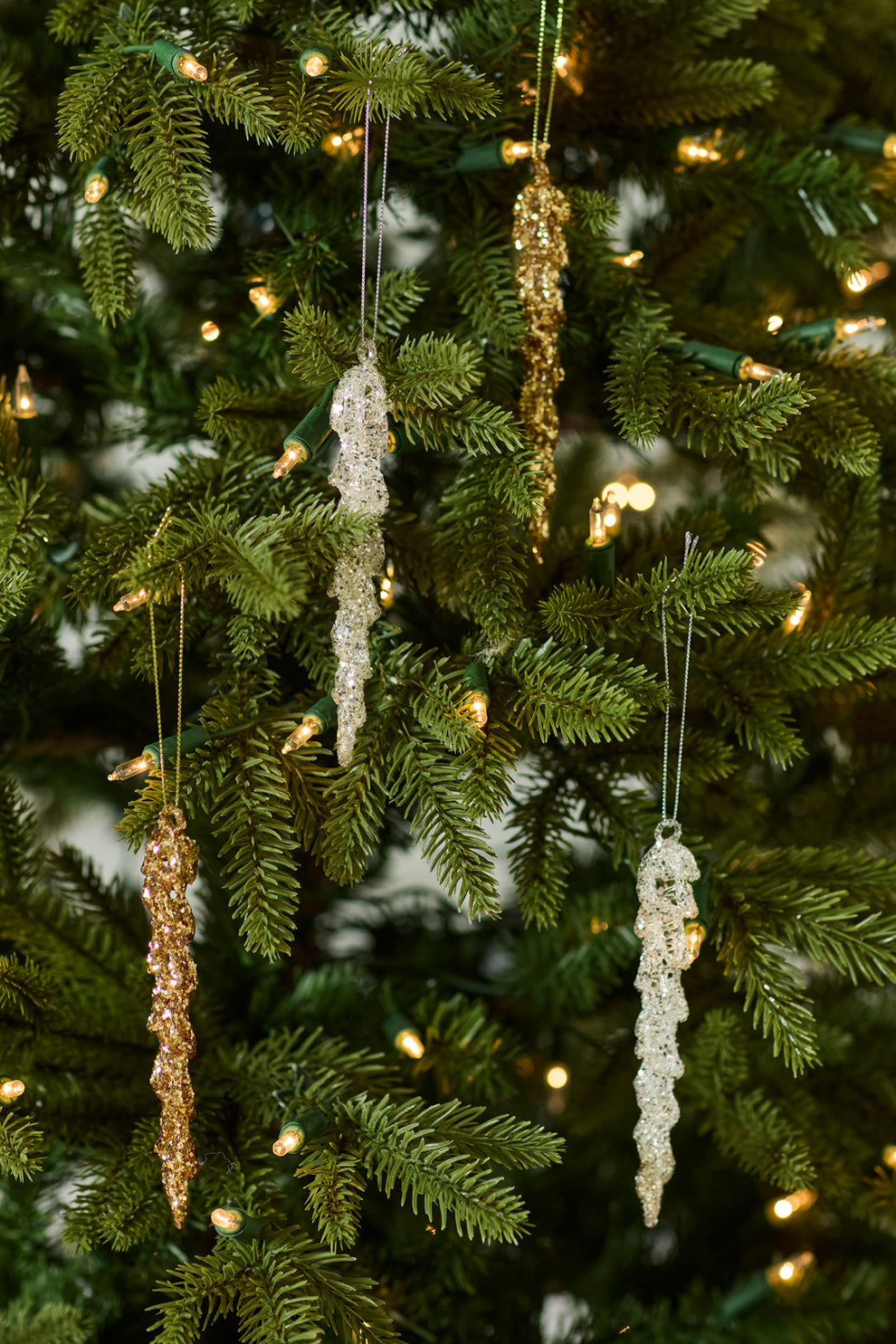 Sparkling Icicle Ornaments - Set of 16 By Accent Decor | Ornaments | Modishstore - 5