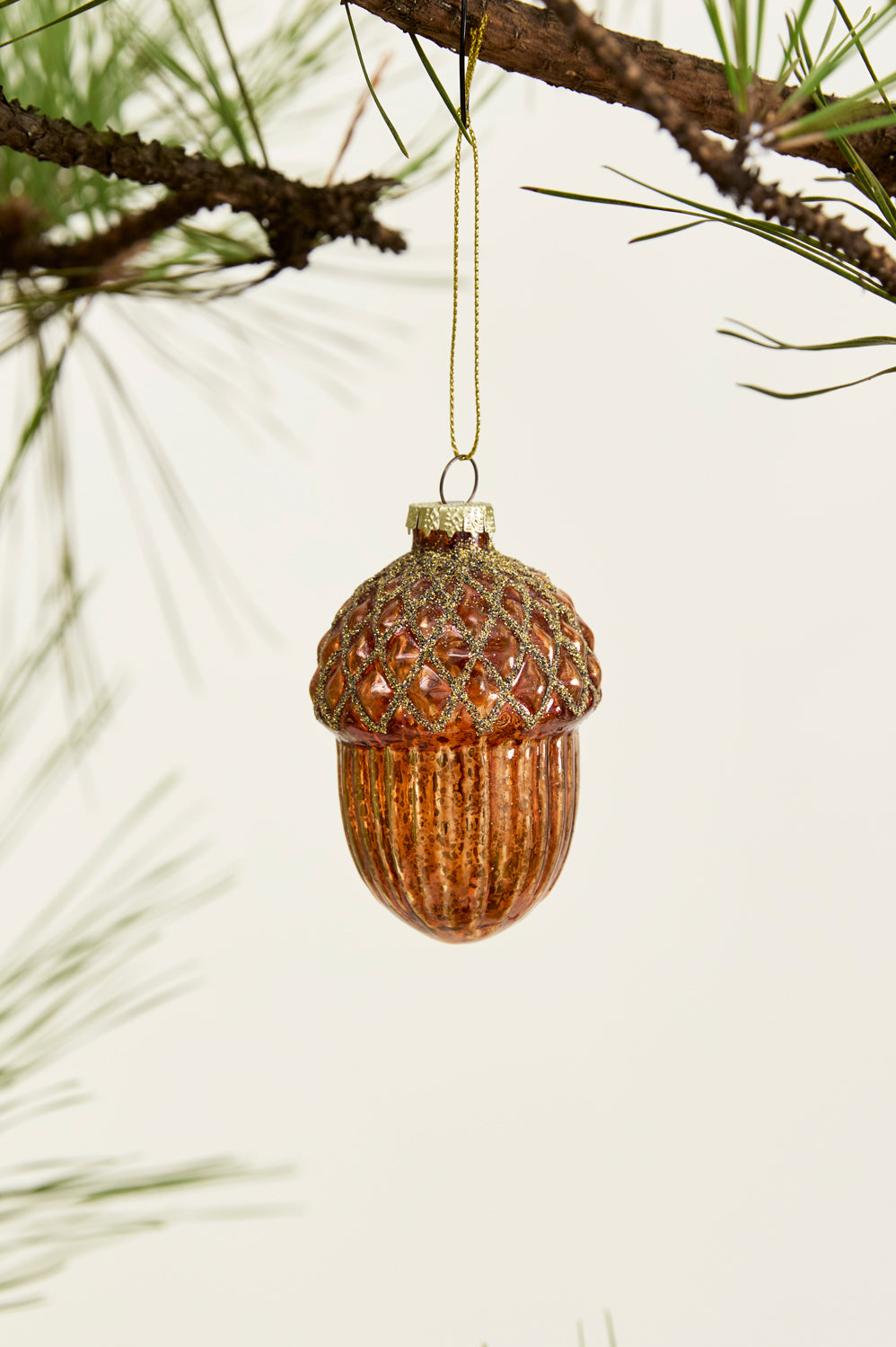 Gilded Acorn Ornament Set of 8 By Accent Decor | Ornaments | Modishstore - 4