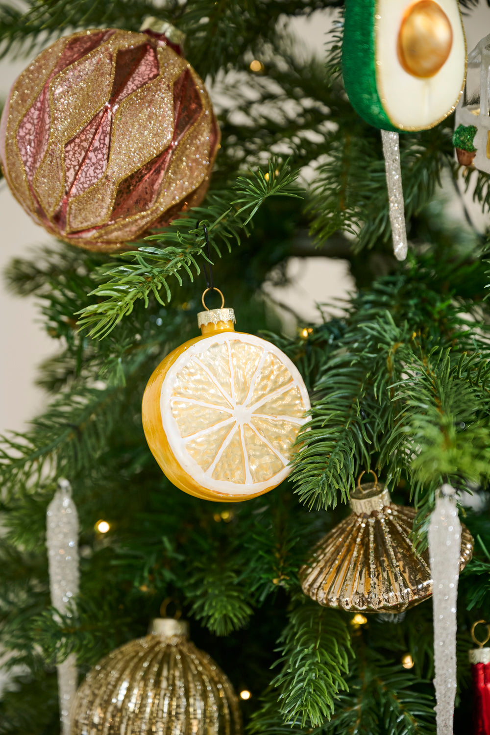 Juicy Lemon Ornament Set of 4 By Accent Decor | Ornaments | Modishstore - 4