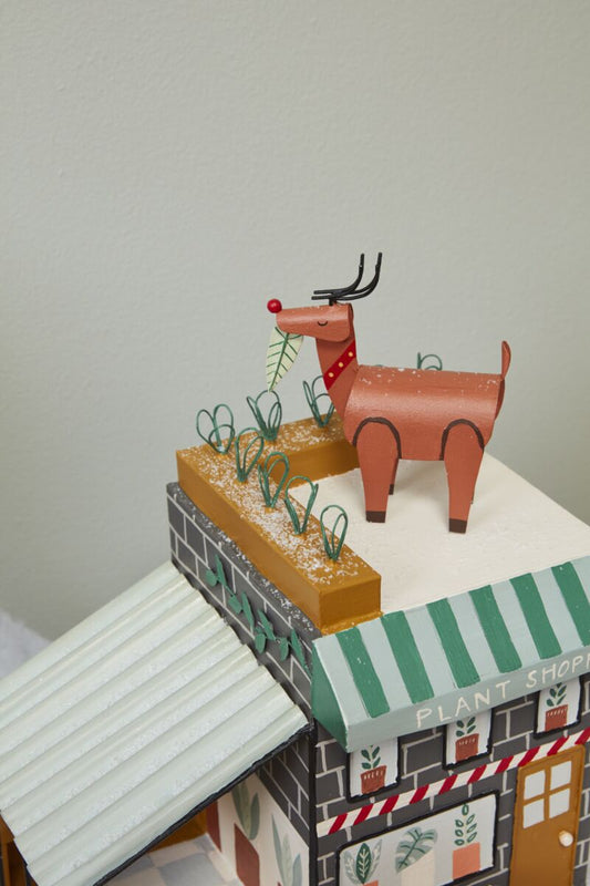 Santa's Plant Village 10.5"x 8"x 12" By Accent Decor | Figurines | Modishstore