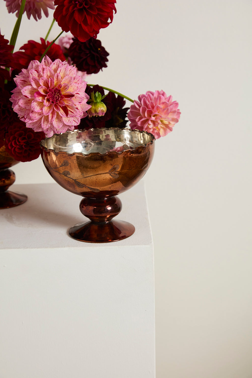 Naomi Compote Set of 2 By Accent Decor | Planters, Troughs & Cachepots | Modishstore - 5
