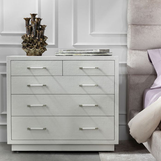 Taylor 5 Drawer Chest - White By Interlude Home | Drawers | Modishstore