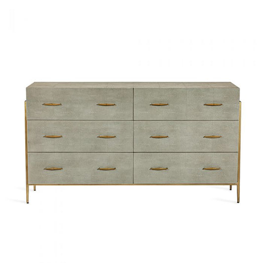 Morand 6 Drawer Chest - Grey By Interlude Home | Drawers | Modishstore