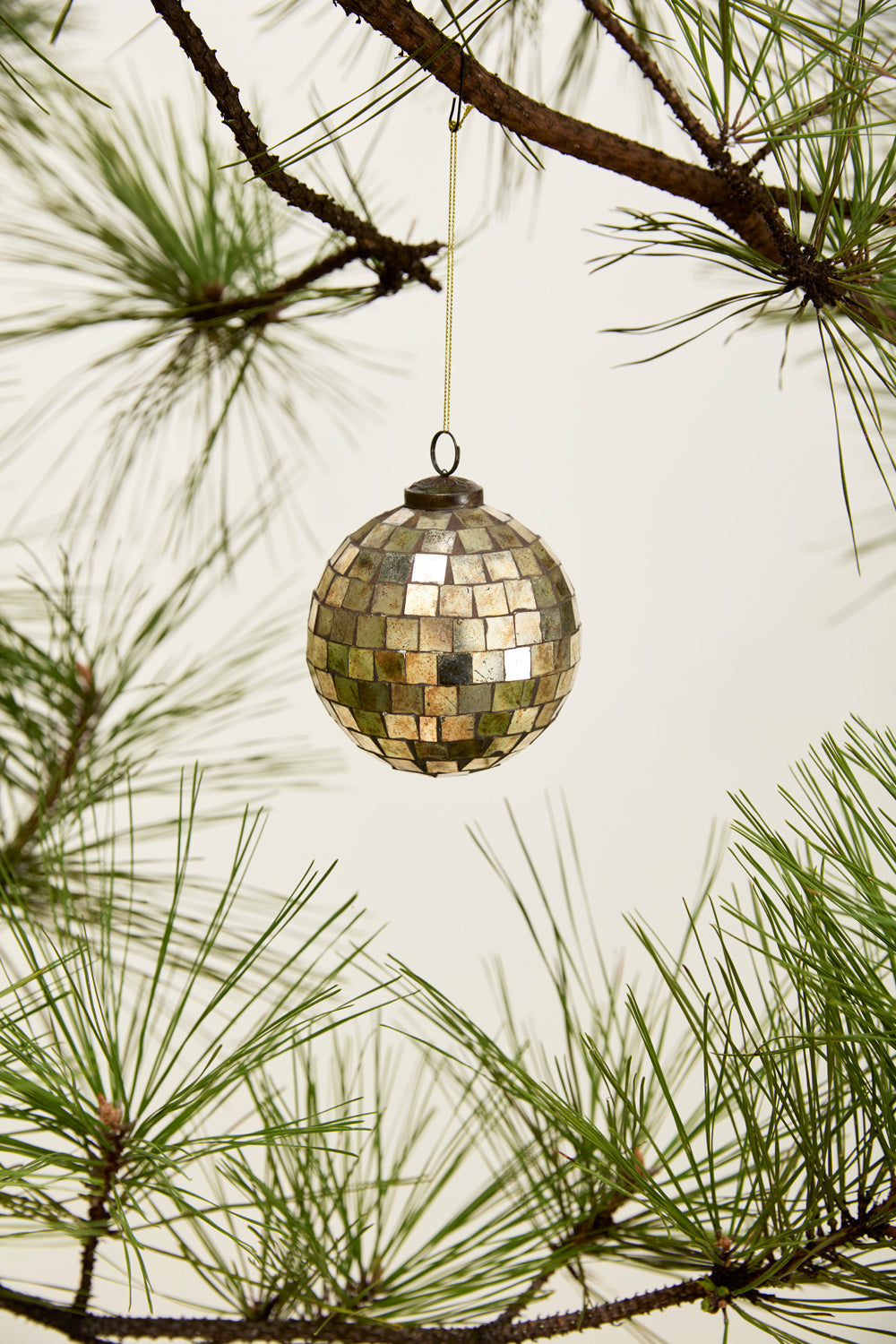 Antiqued Disco Ball Ornament Set of 8 By Accent Decor | Ornaments | Modishstore - 7