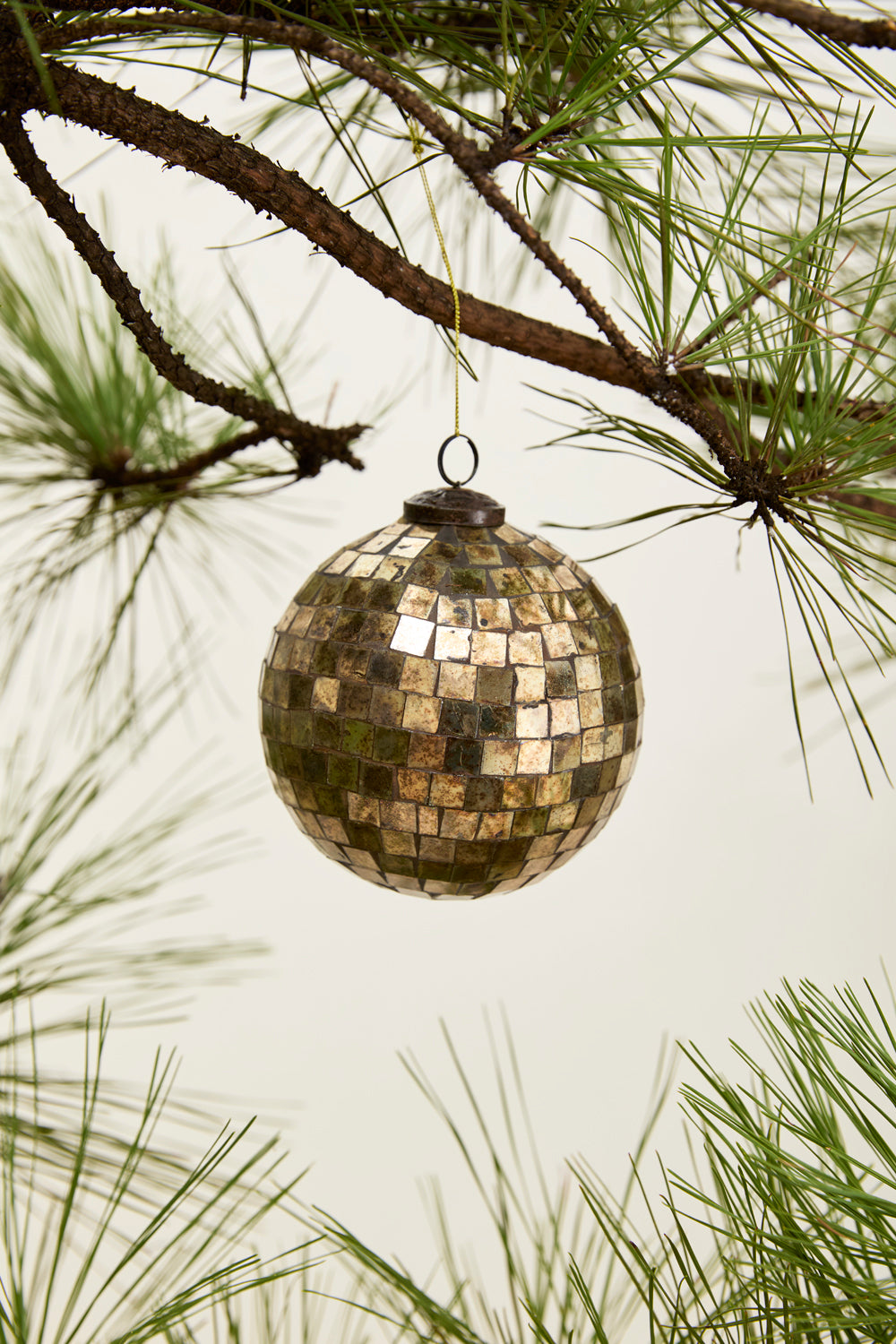 Antiqued Disco Ball Ornament Set of 8 By Accent Decor | Ornaments | Modishstore - 10