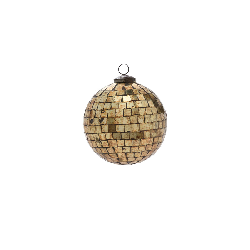 Antiqued Disco Ball Ornament Set of 8 By Accent Decor | Ornaments | Modishstore - 9