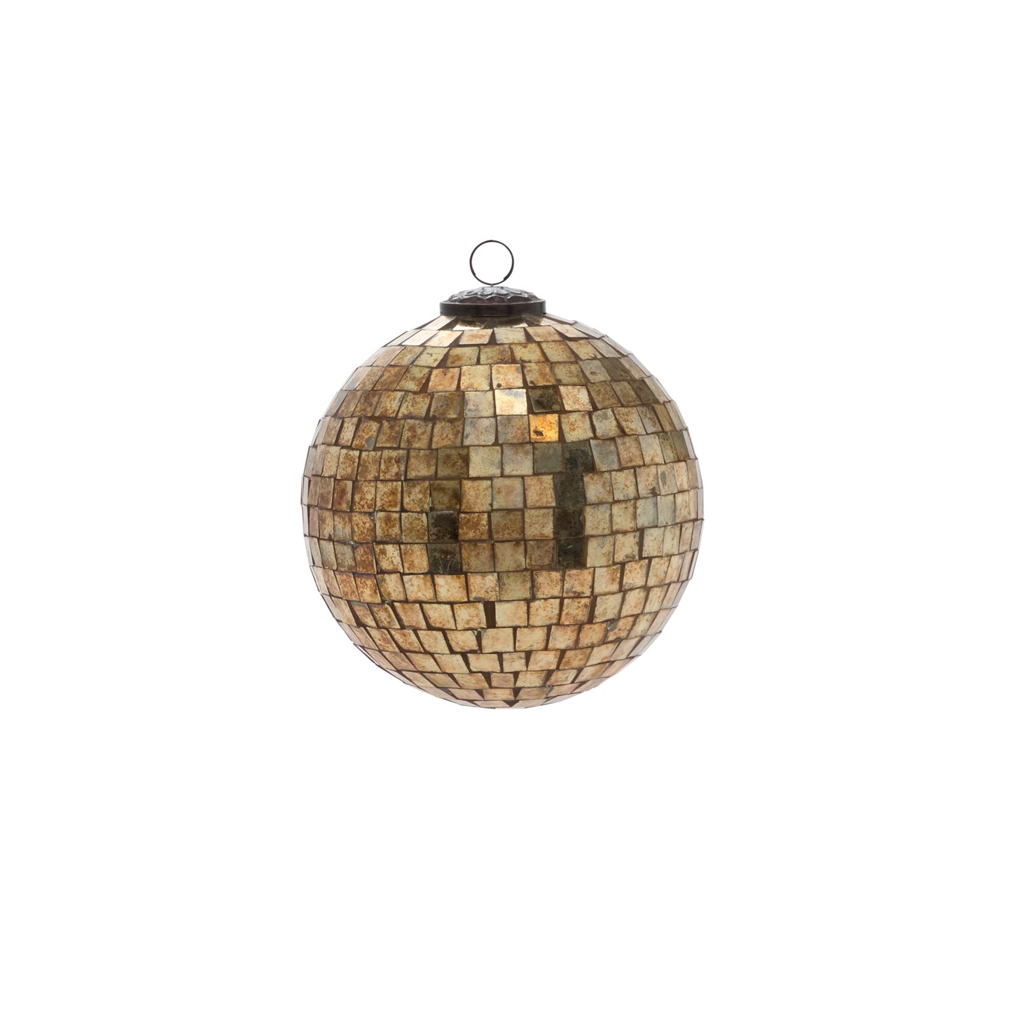 Antiqued Disco Ball Ornament Set of 8 By Accent Decor | Ornaments | Modishstore - 11