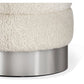 Charlize Stool - Faux Shearling/ Nickel By Interlude Home | Stools | Modishstore - 2