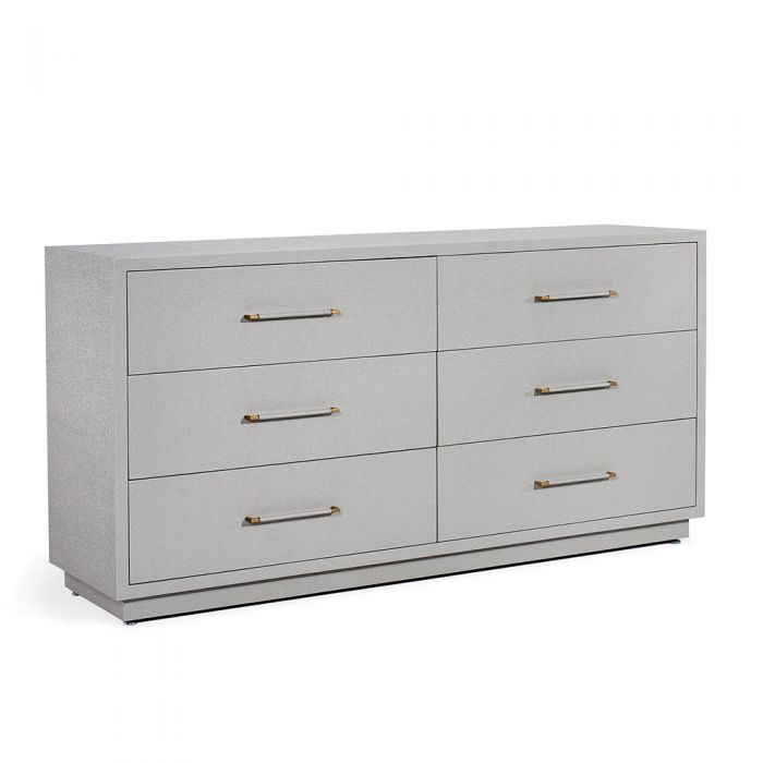 Taylor 6 Drawer Chest - Light Grey By Interlude Home | Dressers | Modishstore - 2