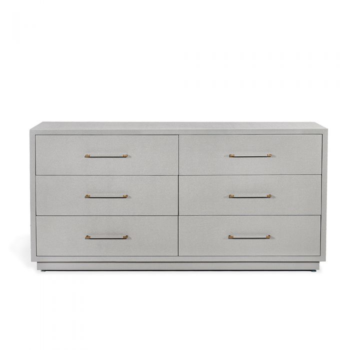 Taylor 6 Drawer Chest - Light Grey By Interlude Home | Dressers | Modishstore