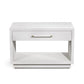 Taylor Low Bedside Chest - Light Grey By Interlude Home | Nightstands | Modishstore - 4