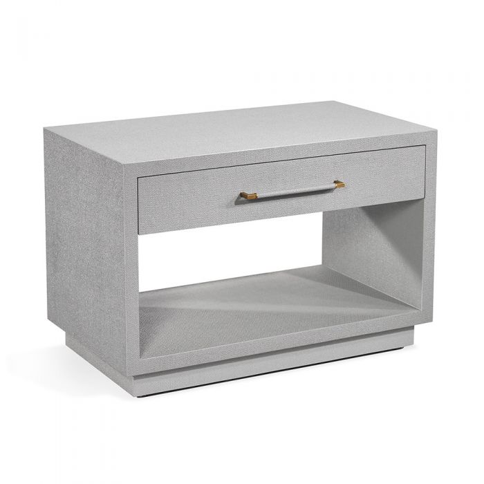 Taylor Low Bedside Chest - Light Grey By Interlude Home | Nightstands | Modishstore - 2
