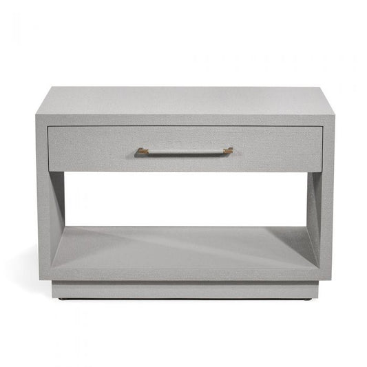 Taylor Low Bedside Chest - Light Grey By Interlude Home | Nightstands | Modishstore