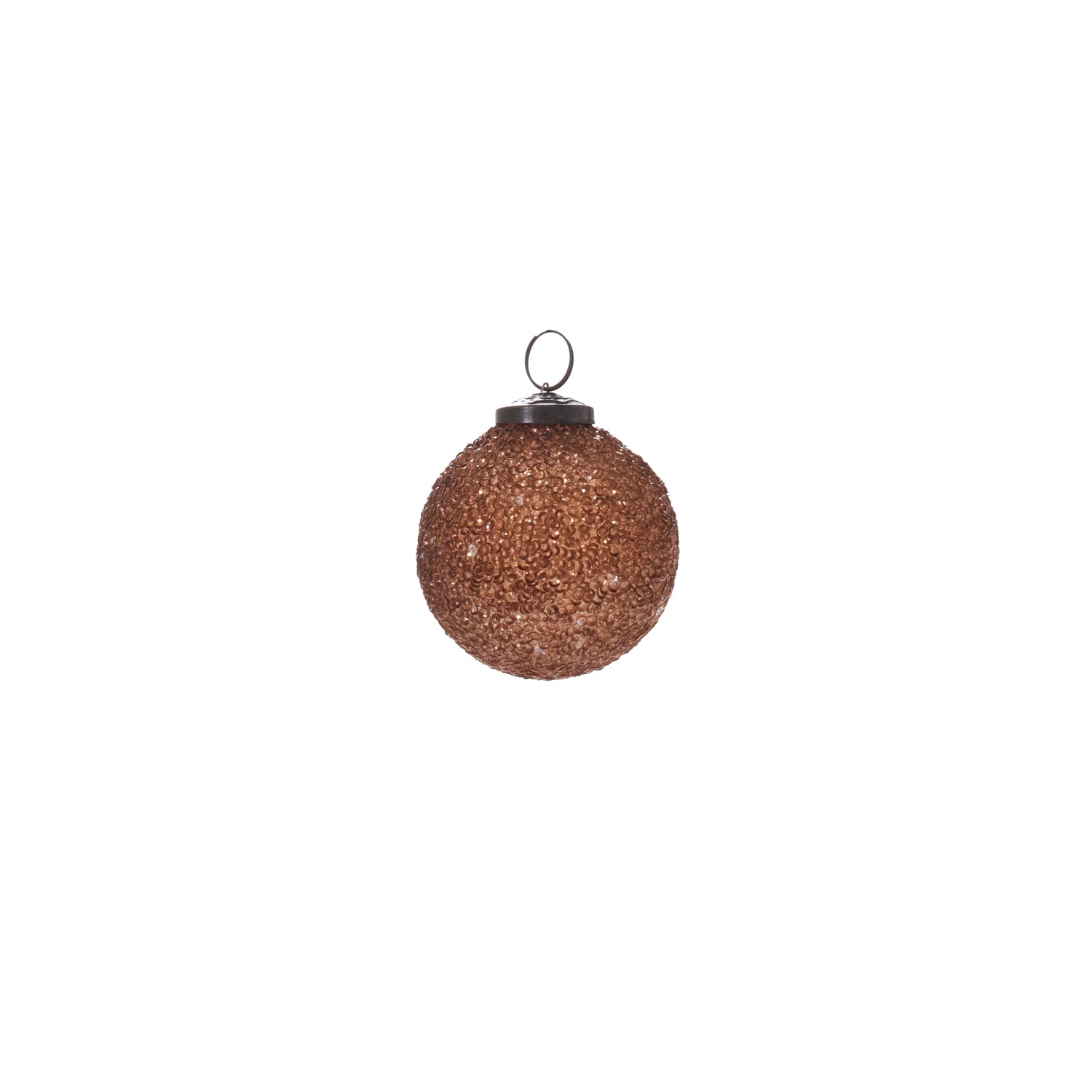 Copper Glitter Ornament Set of 8 By Accent Decor | Ornaments | Modishstore - 2