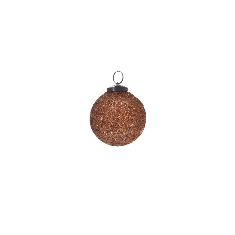 Copper Glitter Ornament Set of 8 By Accent Decor | Ornaments | Modishstore - 2